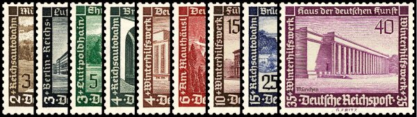 Deutsches Reich 1936 Mi.-Nr. 634-642 - postfrisch