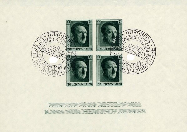 Deutsches Reich 1937 Block 8 - gestempelt