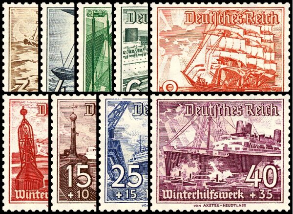 Deutsches Reich 1937 Mi.-Nr. 651-659 - postfrisch