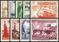 Deutsches Reich 1937 Mi.-Nr. 651-659 - postfrisch