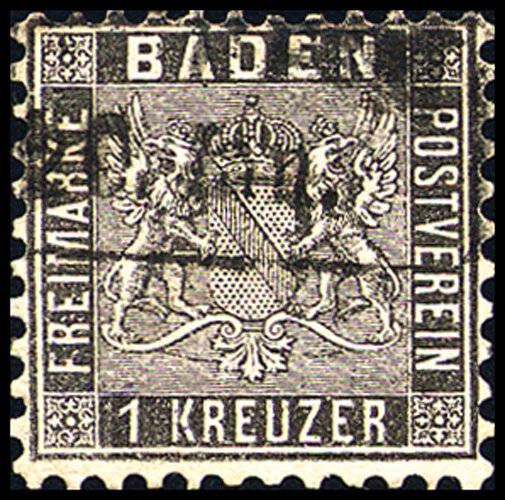 Baden 1862 Mi.-Nr. 13 a - gestempelt