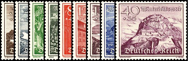 Deutsches Reich 1939 Mi.-Nr. 730-738 - postfrisch
