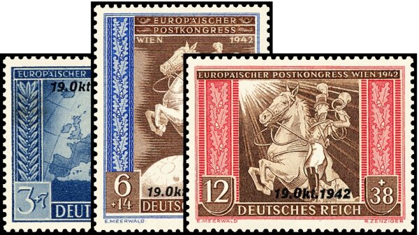 Deutsches Reich 1942 Mi.-Nr. 823-825 - postfrisch