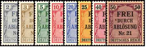 DR Dienst 1903 Mi.-Nr. 1-8 - ungestempelt