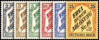 DR Dienst 1905 Mi.-Nr. 9-14 - ungestempelt