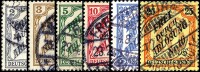 DR Dienst 1905 Mi.-Nr. 9-14 - gestempelt