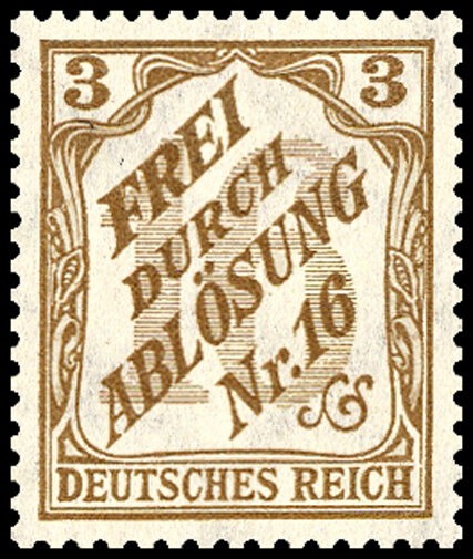 DR Dienst 1905 Mi.-Nr. 10 - ungestempelt