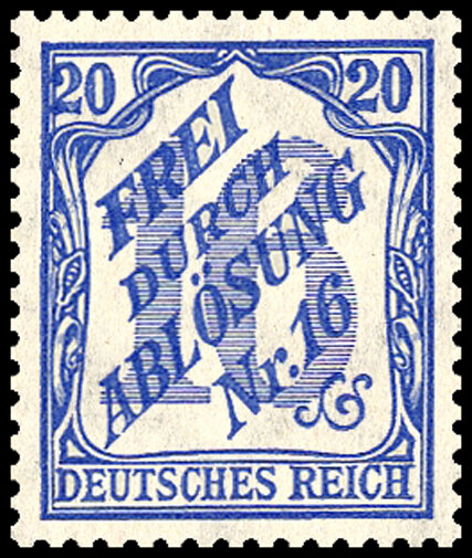 DR Dienst 1905 Mi.-Nr. 13 - postfrisch
