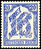 DR Dienst 1905 Mi.-Nr. 13 - postfrisch