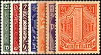 DR Dienst 1920 Mi.-Nr. 16-22 - ungestempelt