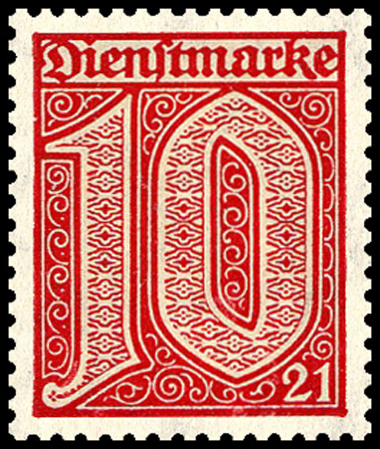 DR Dienst 1920 Mi.-Nr. 17 - postfrisch
