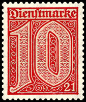DR Dienst 1920 Mi.-Nr. 17 - postfrisch
