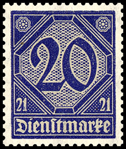 DR Dienst 1920 Mi.-Nr. 19 a - postfrisch