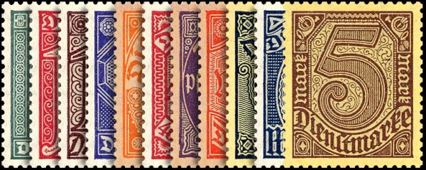 DR Dienst 1920 Mi.-Nr. 23-33 - ungestempelt