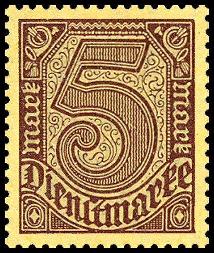 DR Dienst 1920 Mi.-Nr. 33 a - postfrisch