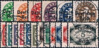 DR Dienst 1920 Mi.-Nr. 34-51 - gestempelt