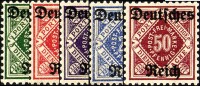 DR Dienst 1920 Mi.-Nr. 57-64 - ungestempelt