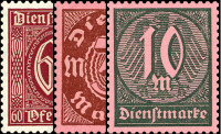 DR Dienst 1920 Mi.-Nr. 66-68 - ungestempelt