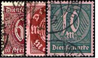 DR Dienst 1921 Mi.-Nr. 66-68 - gestempelt