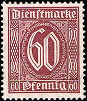 DR Dienst 1920 Mi.-Nr. 66 b - postfrisch