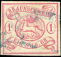 Braunschweig 1852 Mi.-Nr. 1 - gestempelt