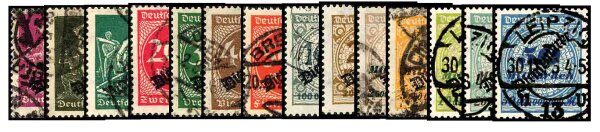 DR Dienst 1923 Mi.-Nr. 75-88 - gestempelt