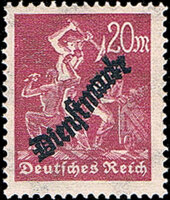 DR Dienst 1923 Mi.-Nr. 75 y - postfrisch