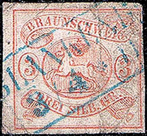 Braunschweig 1852 Mi.-Nr. 3 - gestempelt