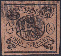 Braunschweig 1853 Mi.-Nr. 4 - gestempelt