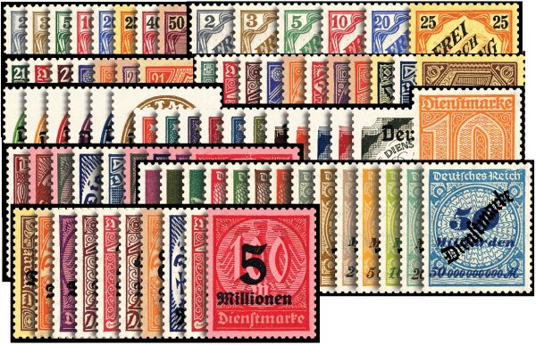 DR Dienst 18741903-1923 Mi.-Nr. 1-98 - postfrisch