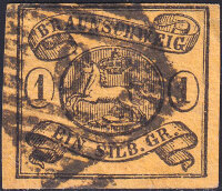 Braunschweig 1853 Mi.-Nr. 6 b - gestempelt