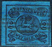Braunschweig 1853 Mi.-Nr. 7 a - gestempelt