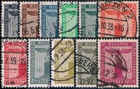 DR Dienst 1938 Mi.-Nr. 144-154 - gestempelt