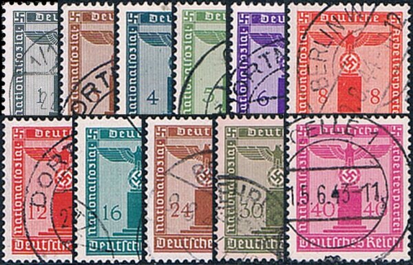DR Dienst 1942 Mi.-Nr. 155-165 - gestempelt