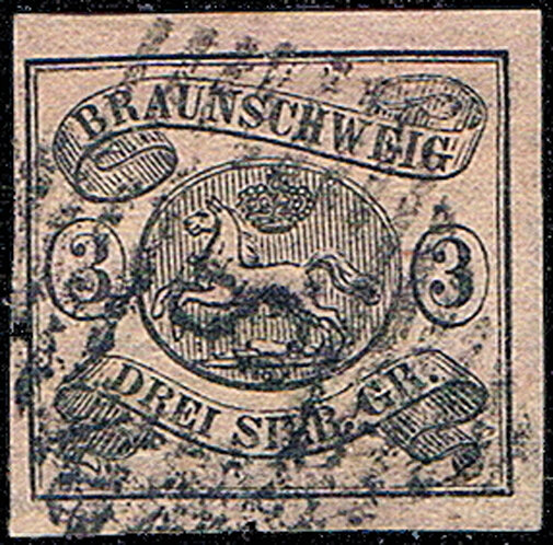 Braunschweig 1853 Mi.-Nr. 8 a - gestempelt