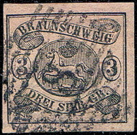 Braunschweig 1853 Mi.-Nr. 8 a - gestempelt
