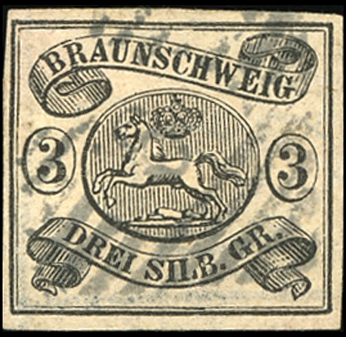 Braunschweig 1853 Mi.-Nr. 8 b - gestempelt