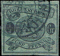 Braunschweig 1861 Mi.-Nr. 10 A - gestempelt