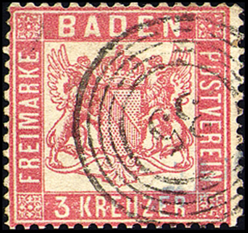 Baden 1862 Mi.-Nr. 16 - gestempelt